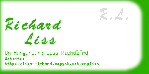 richard liss business card